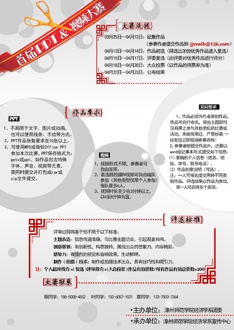 经济学院首届PPT、视频大赛火爆开赛