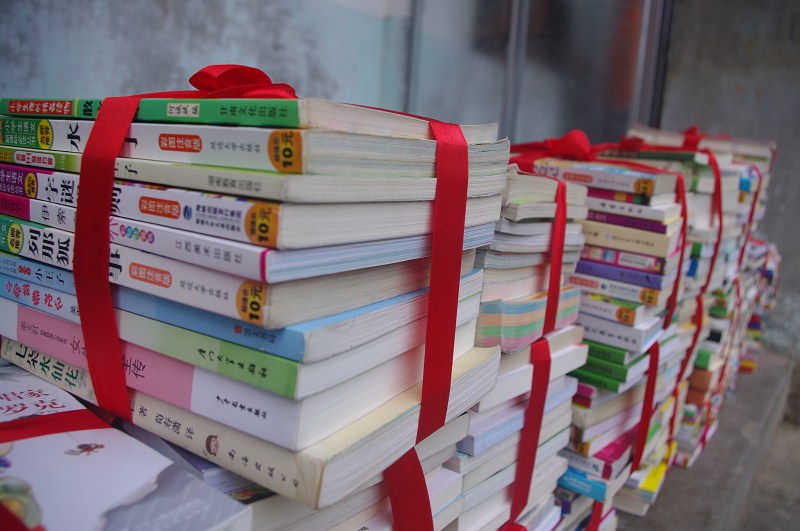 经济学院志愿者携手中国•麦田计划前往永定筀竹小学建立图书室