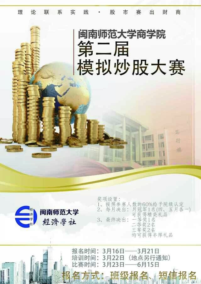 闽南师范大学商学院第二届模拟炒股大赛